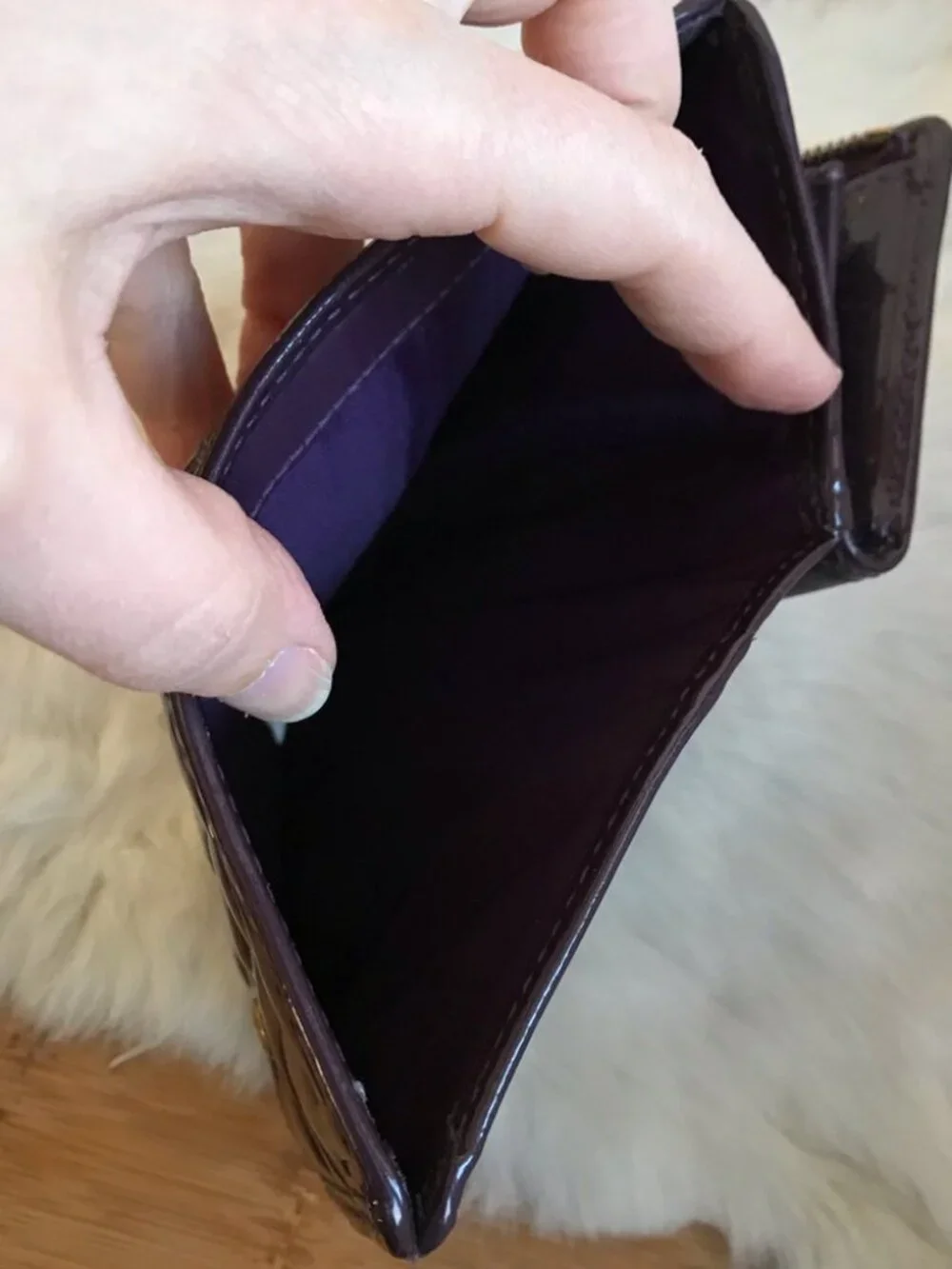 Coach Purple Leather Wallet
